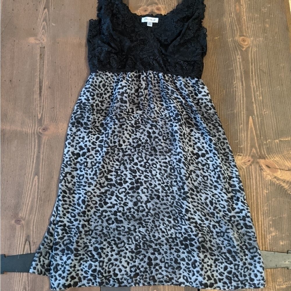 🌵Chanteuse animal print babydoll nightie small